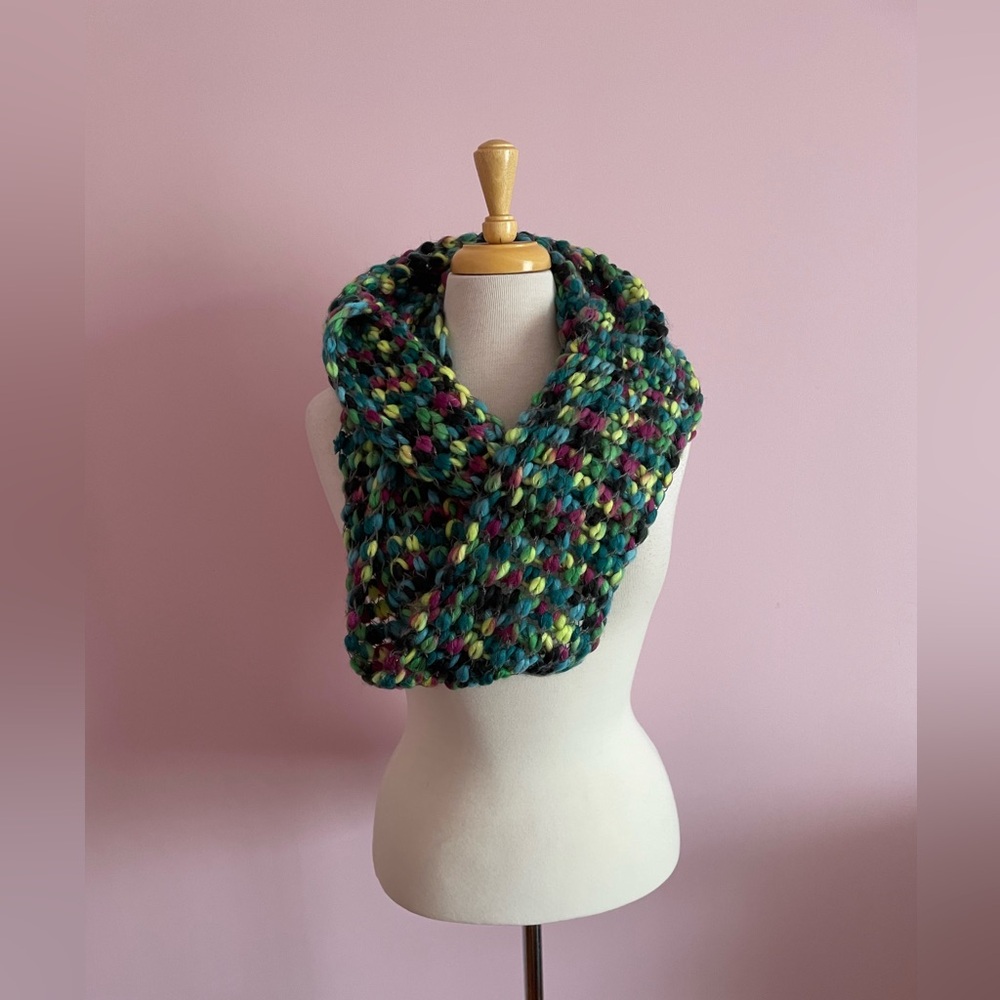 Multicolor Knit Infinity Scarf - Picture 2 of 5
